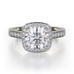 Michael M 18k White Gold Love Engagement Ring
