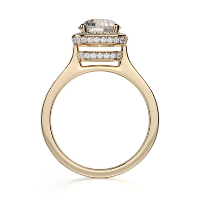 Michael M 18k Yellow Gold Love Engagement Ring