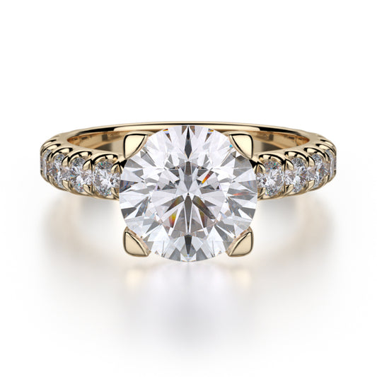 Michael M 18k Yellow Gold Europa Engagement Ring