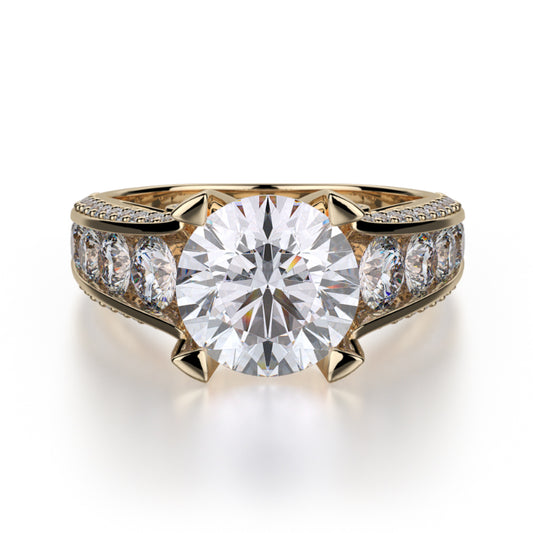 Michael M 18k Yellow Gold Stella Engagement Ring