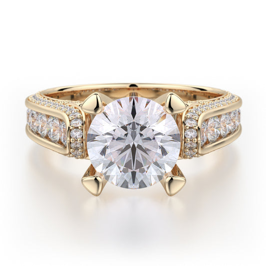 Michael M 18k Yellow Gold Stella Engagement Ring