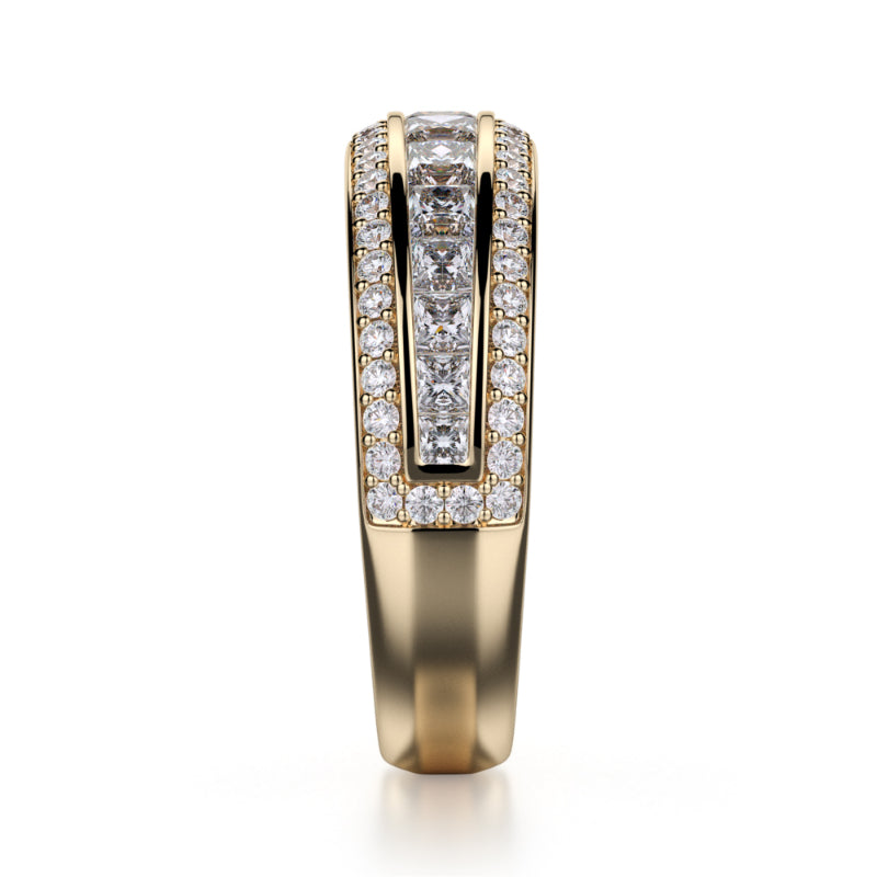 Michael M 18k Yellow Gold Diamond Wedding Band