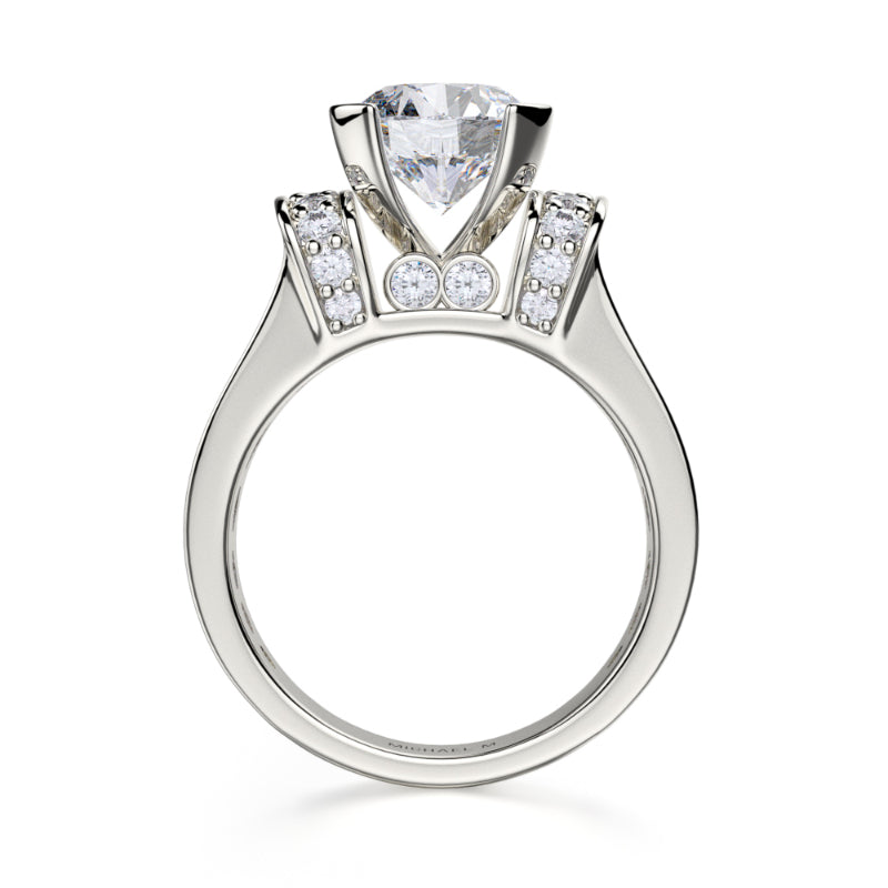 Michael M 18k White Gold Strada Engagement Ring