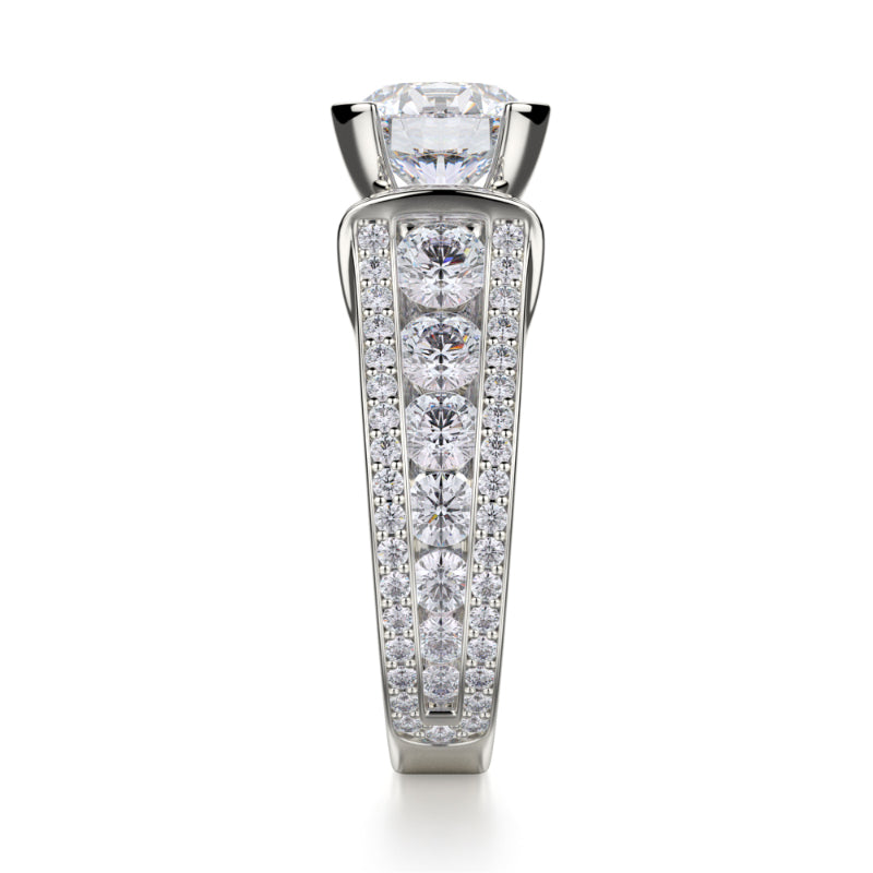 Michael M 18k White Gold Strada Engagement Ring