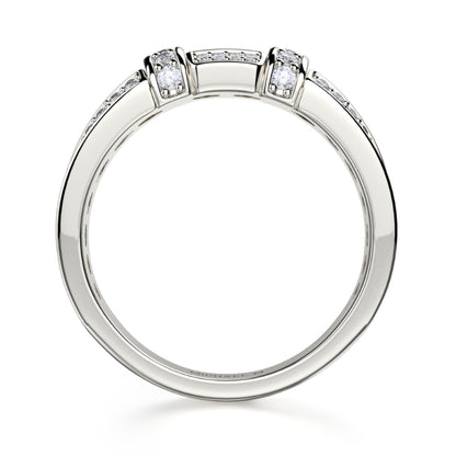 Michael M 18k White Gold Diamond Wedding Band