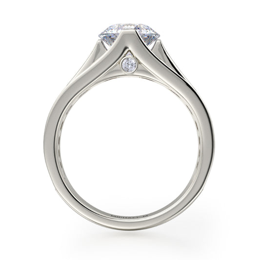 Michael M 18k White Gold Stella Engagement Ring