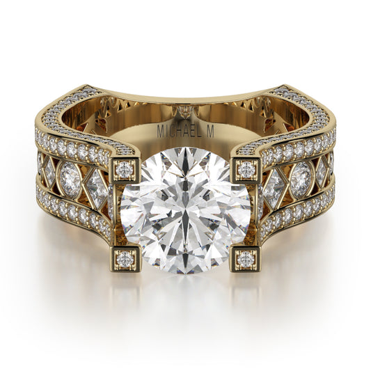 Michael M 18k Yellow Gold Strada Engagement Ring