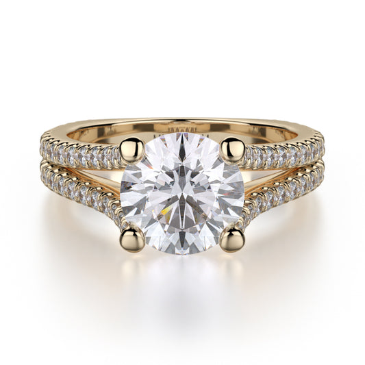 Michael M 18k Yellow Gold Europa Engagement Ring