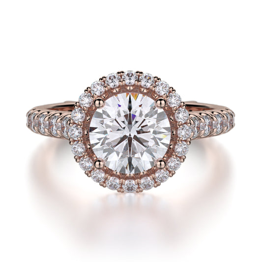 Michael M 18k Rose Gold Europa Engagement Ring