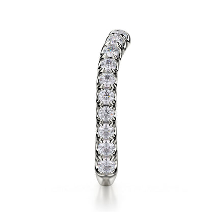 Michael M 18k White Gold Diamond Wedding Band