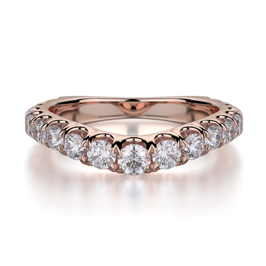 Michael M 18k Rose Gold Diamond Wedding Band