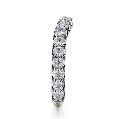 Michael M 18k White Gold Diamond Wedding Band