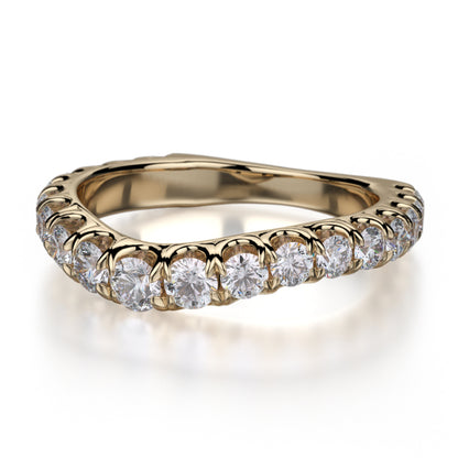 Michael M 18k Yellow Gold Diamond Wedding Band