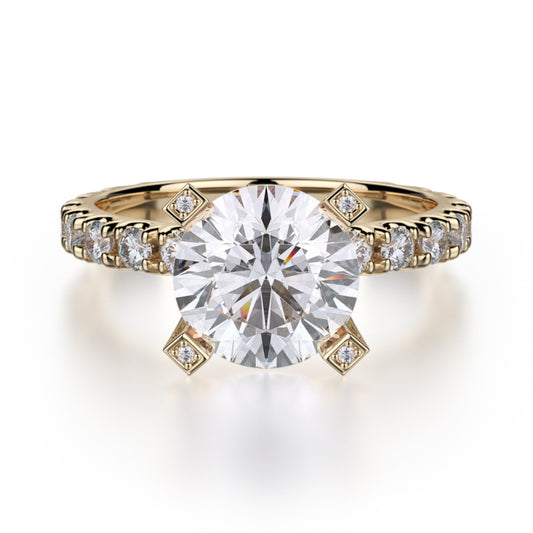 Michael M 18k Yellow Gold Europa Engagement Ring