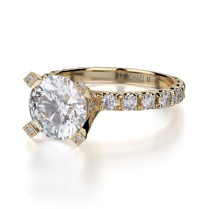 Michael M 18k Yellow Gold Europa Engagement Ring