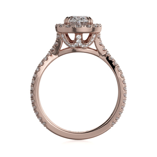 Michael M 18k Rose Gold Love Engagement Ring