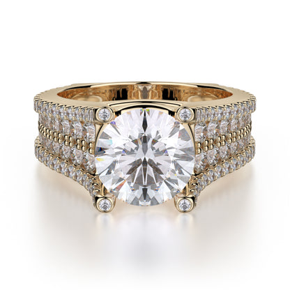 Michael M 18k Yellow Gold Strada Engagement Ring