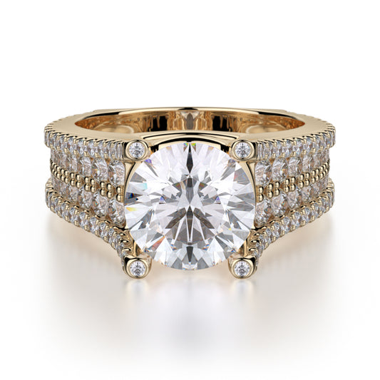 Michael M 18k Yellow Gold Strada Engagement Ring