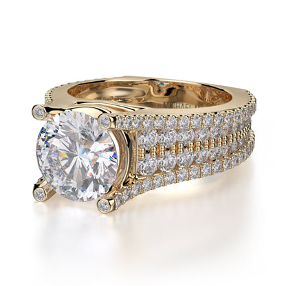 Michael M 18k Yellow Gold Strada Engagement Ring