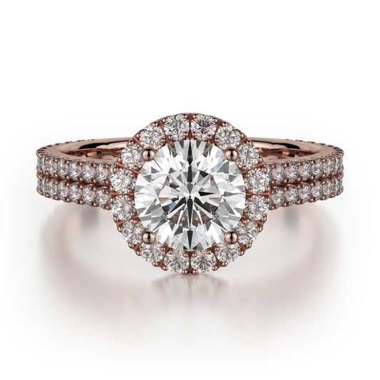 Michael M 18k Rose Gold Europa Engagement Ring