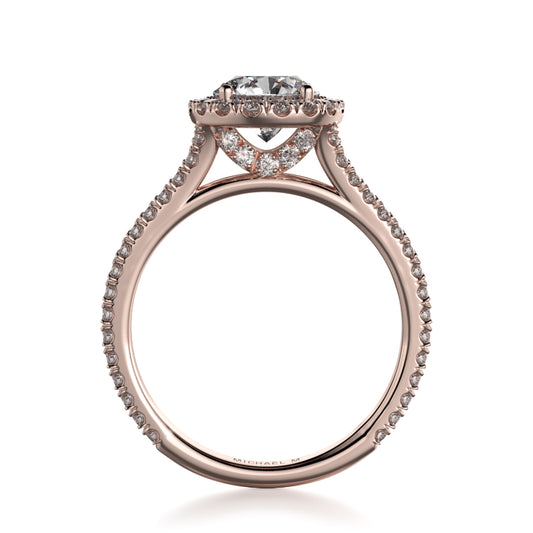 Michael M 18k Rose Gold Europa Engagement Ring