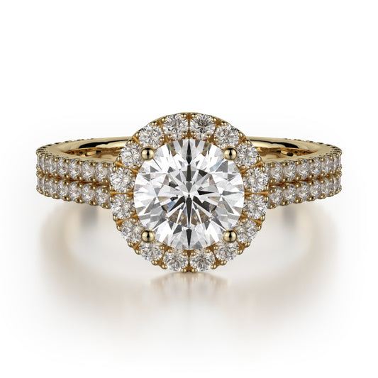 Michael M 18k Yellow Gold Europa Engagement Ring