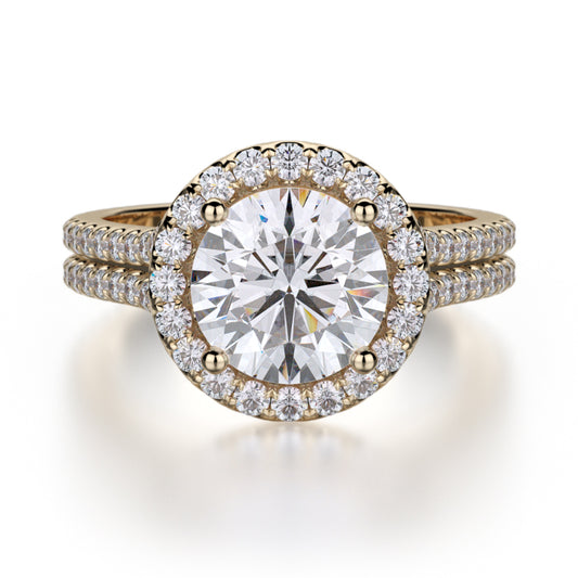 Michael M 18k Yellow Gold Europa Engagement Ring