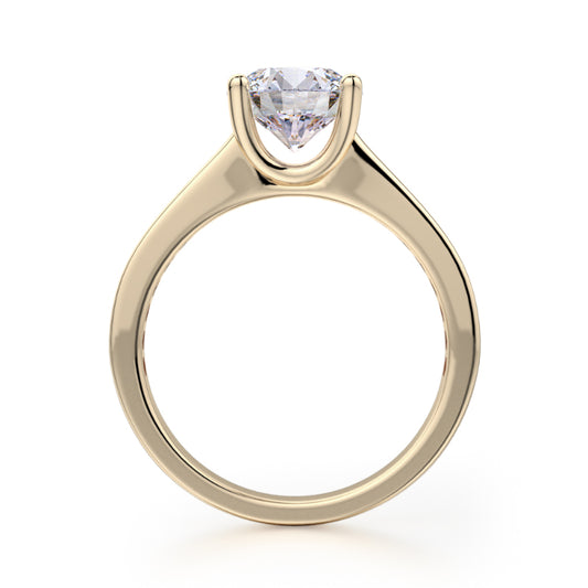 Michael M 18k Yellow Gold Love Engagement Ring