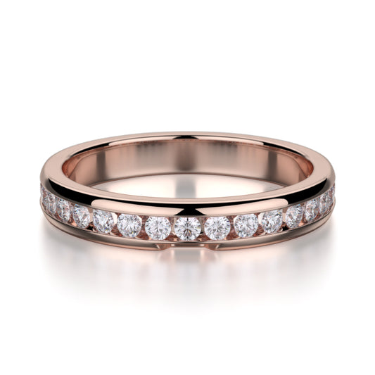 Michael M 18k Rose Gold Diamond Wedding Band