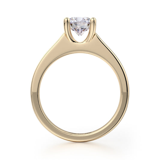 Michael M 18k Yellow Gold Love Engagement Ring