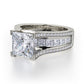 Michael M 18k White Gold Princess Engagement Ring