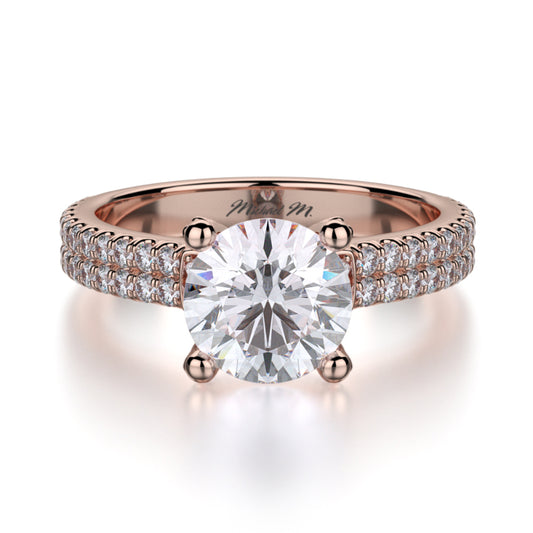 Michael M 18k Rose Gold Europa Engagement Ring