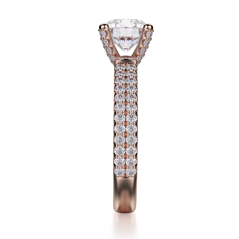 Michael M 18k Rose Gold Europa Engagement Ring