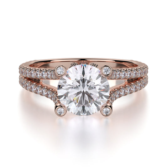 Michael M 18k Rose Gold Europa Engagement Ring