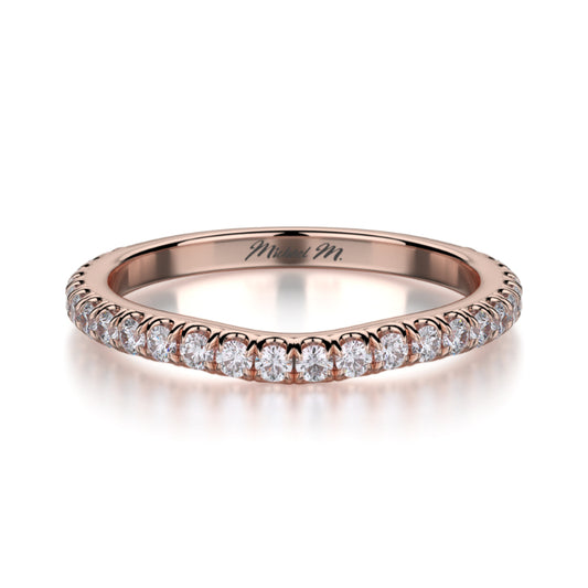 Michael M 18k Rose Gold Diamond Wedding Band