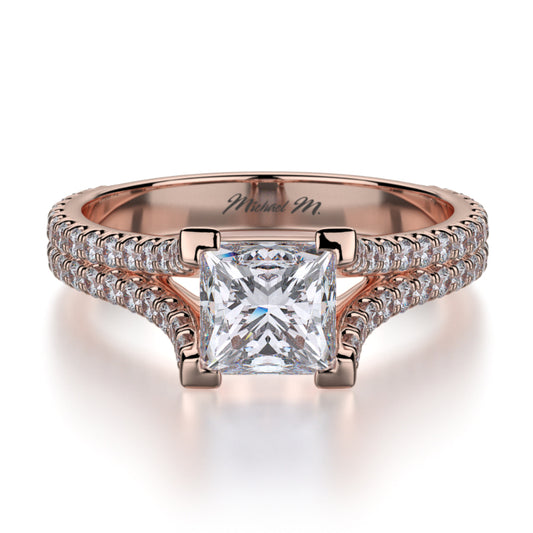 Michael M 18k Rose Gold Europa Engagement Ring