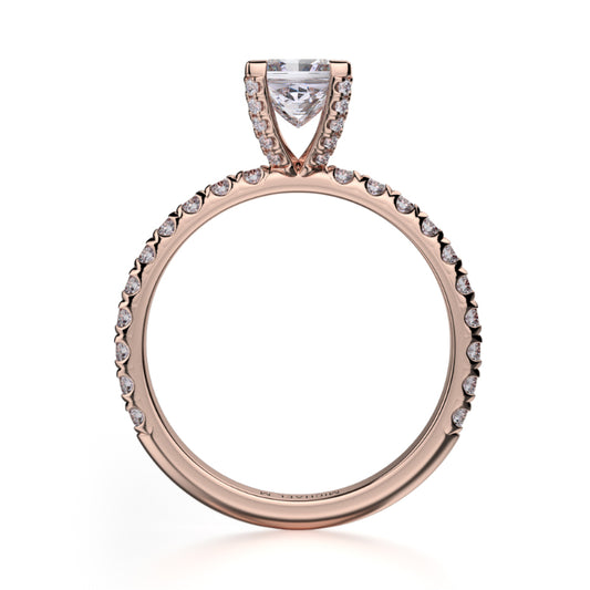Michael M 18k Rose Gold Europa Engagement Ring