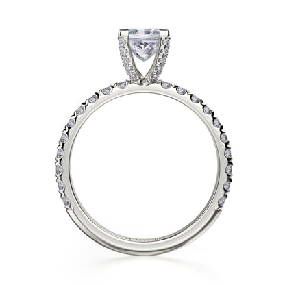 Michael M 18k White Gold Straight Engagement Ring