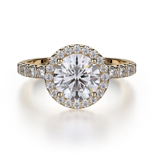 Michael M 18k Yellow Gold Europa Engagement Ring