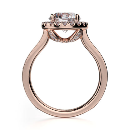 Michael M 18k Rose Gold Love Engagement Ring