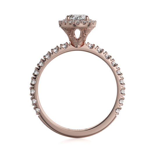 Michael M 18k Rose Gold Europa Engagement Ring