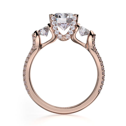 Michael M 18k Rose Gold Europa Engagement Ring