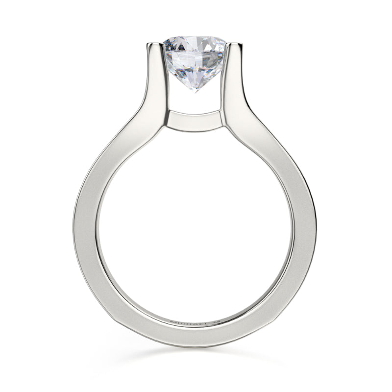 Michael M 18k White Gold Love Engagement Ring