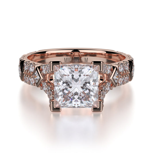 Michael M 18k Rose Gold Europa Engagement Ring