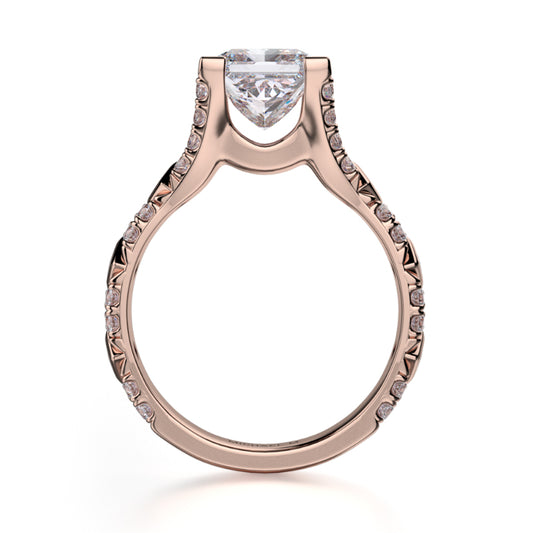 Michael M 18k Rose Gold Europa Engagement Ring