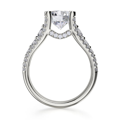 Michael M 18k White Gold Stella Engagement Ring