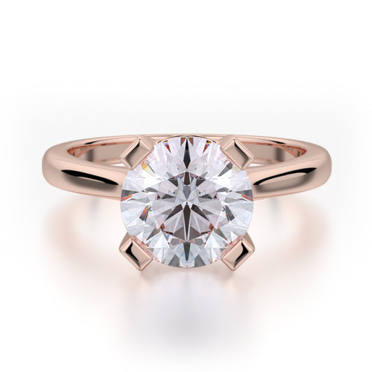Michael M 18k Rose Gold Love Engagement Ring