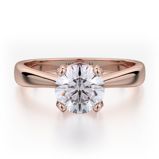 Michael M 18k Rose Gold Love Engagement Ring