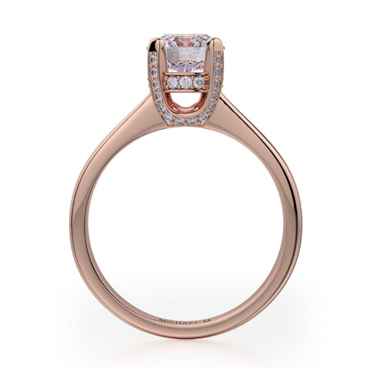 Michael M 18k Rose Gold Love Engagement Ring