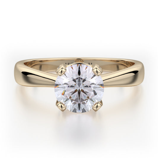 Michael M 18k Yellow Gold Love Engagement Ring